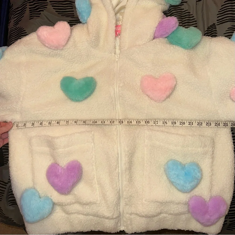 Sugar Thrillz Dolls Kill ‘SNUGGLE WONDERLAND’ Sherpa Hoodie Jacket White M/L NWT - Picture 9 of 10